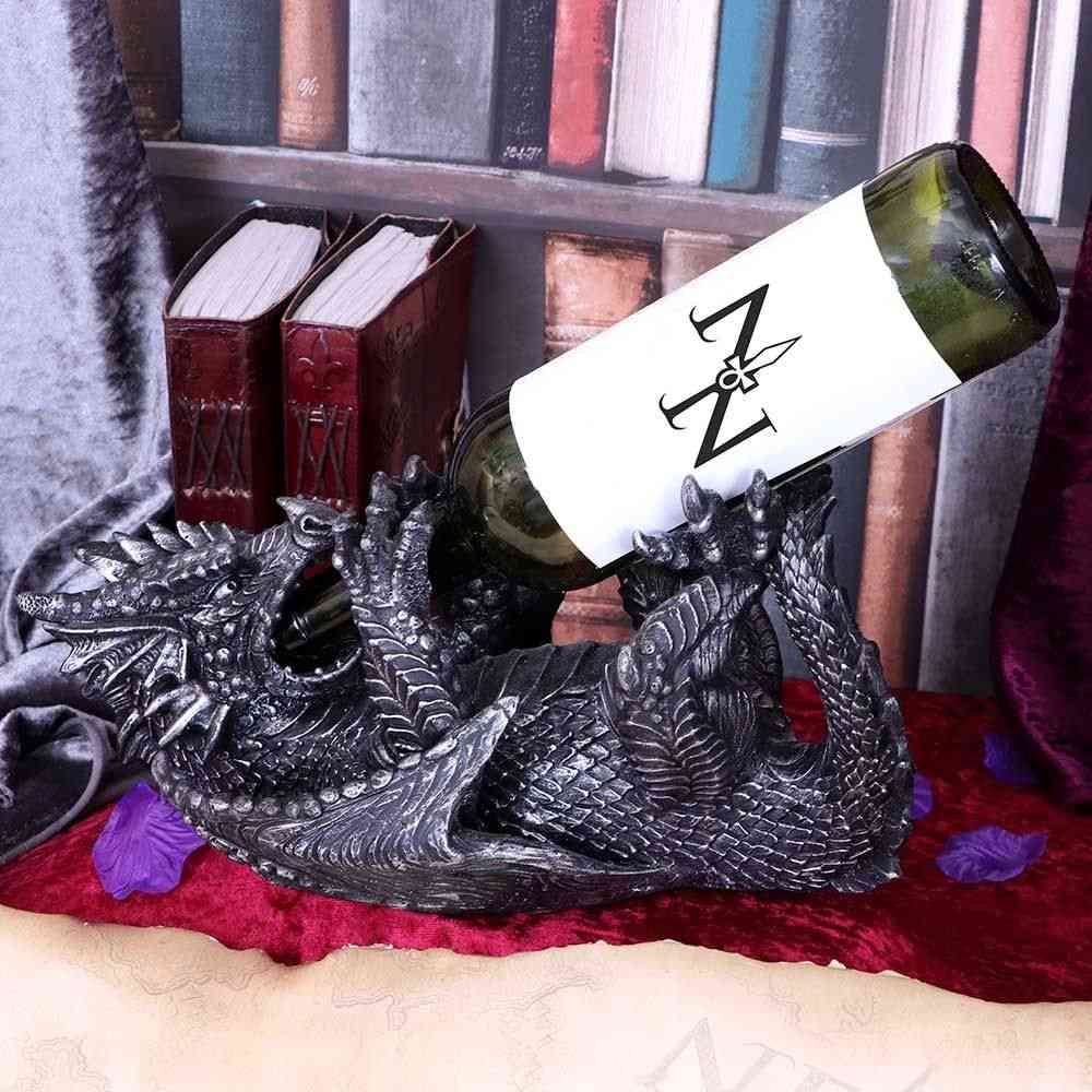 Nemesis Now - Guzzlers - Dragon 32cm (Wine) bottle holder - Black